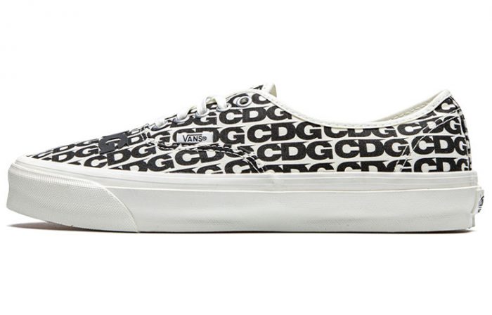 CDG Collaboration x VANS Authentic OG L Low Top Скейтборд Кроссовки Унисекс Белый Черный — изображение 1