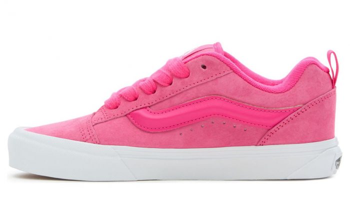 VANS Knu Skool 'Нубук Розовый Glo' Питайя Низкие Кроссовки для скейтбординга Унисекс Розовый — изображение 1