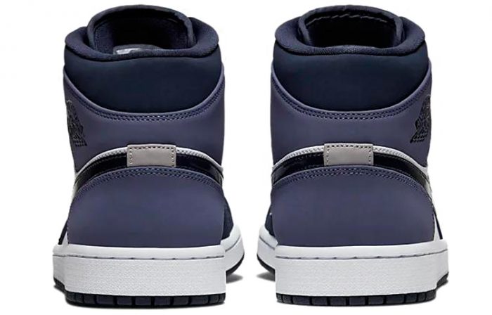 Jordan Air Jordan 1 MID Бледно-фиолетовый MID Топ Винтажные баскетбольные кроссовки Унисекс Бледно-фиолетовый — изображение 4