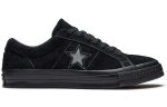 Конверс ONE STAR Замша Бык Slip-Resistant Lightweight And Breathable Низкие Кроссовки для Скейтбординга Унисекс Черные — изображение 2
