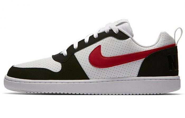 Nike Court Borough Low Топ Скейтборд Кроссовки Мужские Черный Белый Красный — изображение 1
