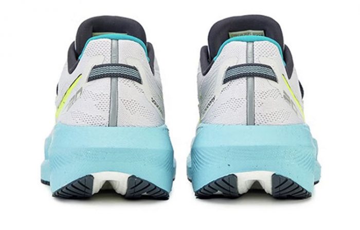 Saucony Triumph Victory 20 Амортизация Устойчивость к истиранию Дышащие Низкие Кроссовки для бега Унисекс Серый Желтый — изображение 4