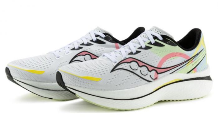 Saucony Endorphin Speed 3 Дышащие Низкие Кроссовки для Бега Унисекс Белый Зеленый Красный — изображение 3