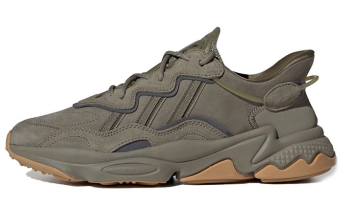 Adidas Originals Ozweego Trace Cargo Low Топ Кэжуал Унисекс Оливково-зеленый — изображение 1