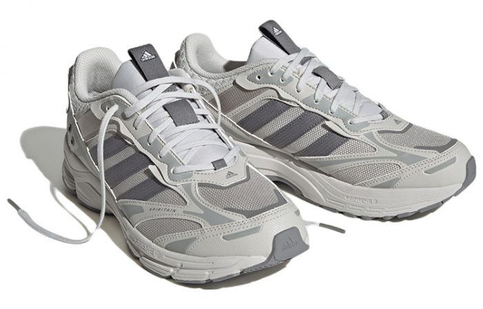 Adidas Spiritain 2000 Устойчивые к истиранию амортизаторы Низкий топ Городской Коммутирующий Повседневный Беговые кроссовки Унисекс Серый Белый — изображение 3