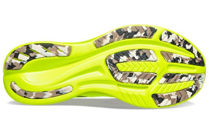 Saucony Ride 16 Противоскользящий Устойчивый к истиранию Низкий Топ Повседневные Беговые кроссовки Мужские Черные Желтые — изображение 4