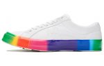 Golf Le Fleur x Конверс ONE STAR Радужный Non Slip Легкий Low Top Скейтборд Кроссовки Унисекс Белый