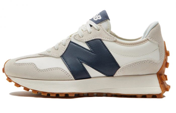 New Balance NB 327 Амортизация Износостойкий Низкий Топ Беговые кроссовки Женские Серый Белый — изображение 1