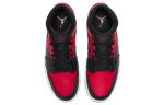 Jordan Air Jordan 1 MID 'Красный и Черный' MID Топ Винтажные баскетбольные кроссовки Мужской Черный Красный Белый — изображение 4