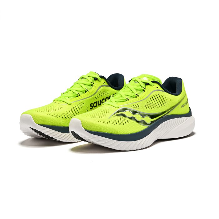 Saucony Kinvara Elite 15 Амортизация Легкая Бег Обувь Мужская Неон Зеленый Синий — изображение 3
