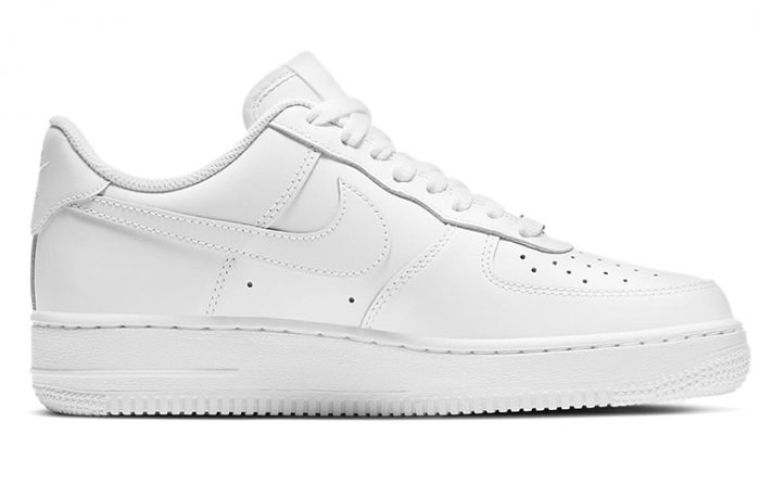 Nike Air Force 1 'Triple White' Устойчивые к истиранию низкие скейтборд-кроссовки Женские Чисто белый — изображение 2