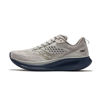 Saucony RIDE 17 Амортизаторы Slip-Resistant Дышащий Низкий Топ Тренировочные Спринт Беговые кроссовки Мужские Светло-Серый