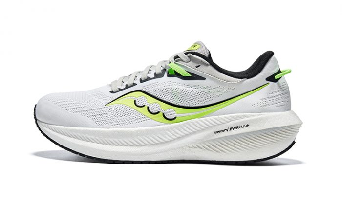 Saucony Triumph Victory 21 Амортизаторы Slip-Resistant Abrasion-Resistant Низкий Топ Беговые кроссовки Мужские Белый Зеленый — изображение 1