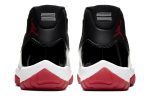Jordan Air Jordan 11 Темно-красный цвет устойчивый к истиранию высокий топ винтажные баскетбольные кроссовки унисекс черный красный белый — изображение 4