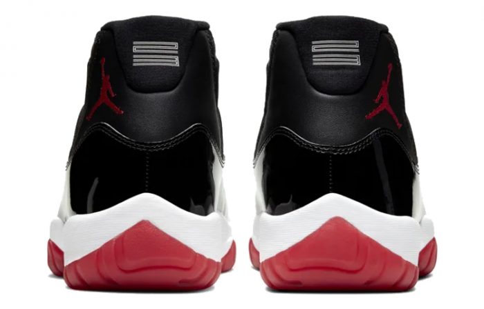 Jordan Air Jordan 11 Темно-красный цвет устойчивый к истиранию высокий топ винтажные баскетбольные кроссовки унисекс черный красный белый — изображение 4