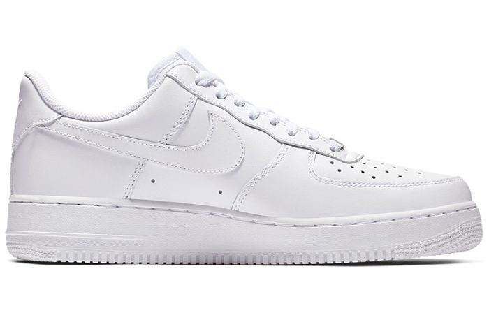 Nike Air FORCE 1 Low Топ Скейтборд Кроссовки Женские Чисто Белый — изображение 2
