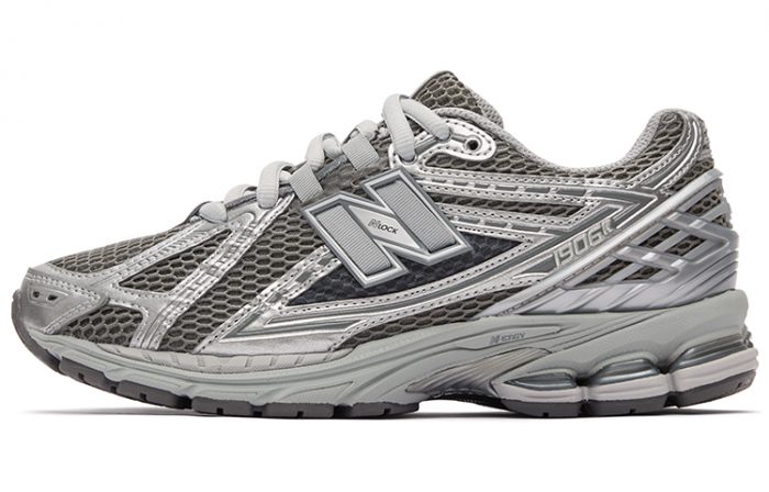 New Balance NB 1906R Амортизация Дышащий Поддерживающий Низкий Топ Беговые кроссовки Унисекс Серебристо-серый — изображение 1