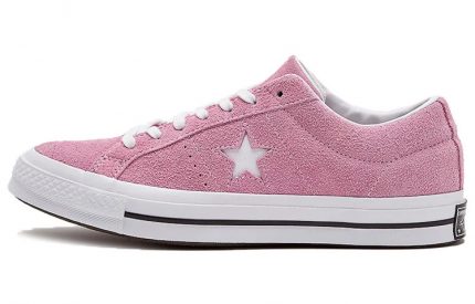 Конверс One Star Ox Легкий Anti Slip Низкий Топ Скейтборд Кроссовки Унисекс Розовый Белый