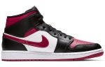Jordan Air Jordan 1 MID Топ Винтажные баскетбольные кроссовки Мужской Черный Красный Белый — изображение 2