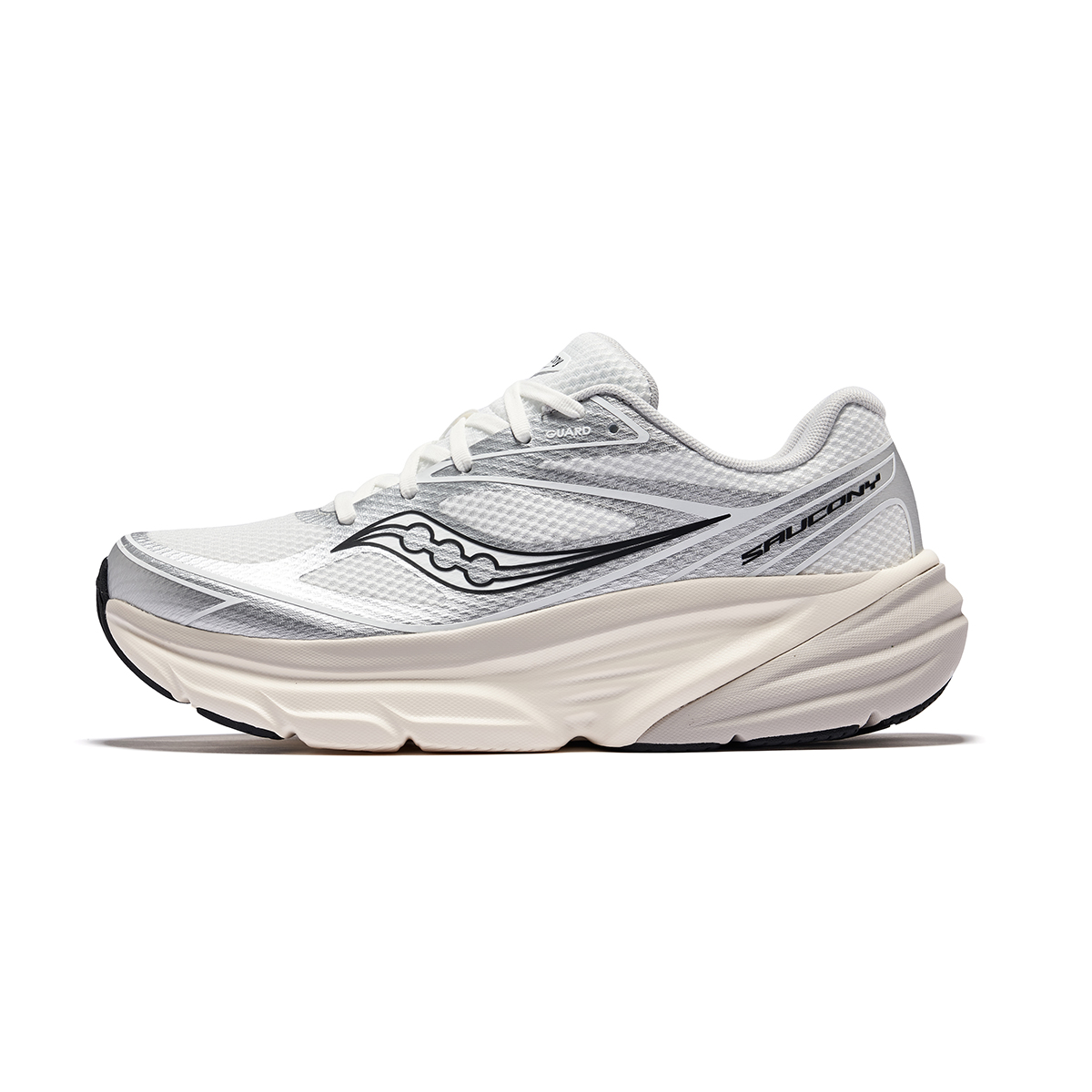 e55ef672f0bf435da38ddebd352c8561.jpg Saucony GUARD AMR GUARD Беговые кроссовки Низкий топ Белый Серебряный Черный Унисекс — изображение 1