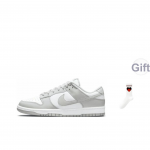 Nike Dunk Retro 'GREY Fog' Устойчивые к истиранию Низкие Скейтборд Кроссовки Мужские Серый Белый — изображение 10