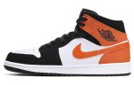 Jordan Air Jordan 1 MID SHATTERED Баскетбольный щит Амортизация MID Топ Винтажные баскетбольные кроссовки Унисекс Белый Оранжевый