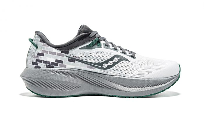 Saucony Triumph Victory 21 Беговые кроссовки Низкий топ Серый Зеленый Унисекс — изображение 2