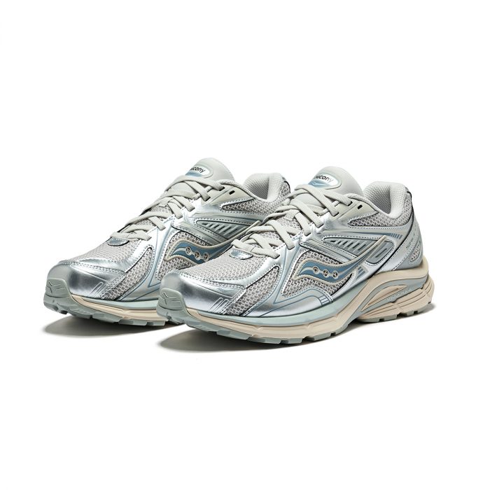 Saucony Kinvara Elite 4 Беговые кроссовки Низкий топ Серый Серебряный Синий Унисекс — изображение 3