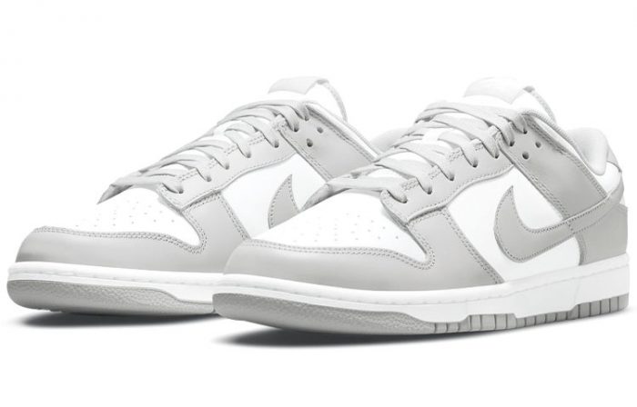 Nike Dunk Retro 'GREY Fog' Устойчивые к истиранию Низкие Скейтборд Кроссовки Мужские Серый Белый — изображение 3