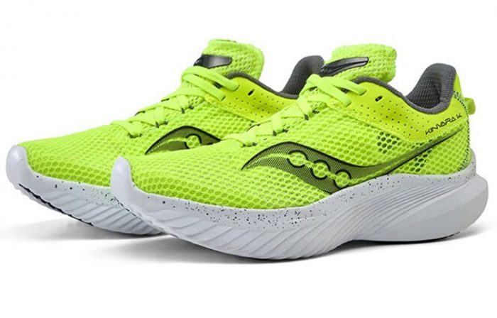 Saucony Kinvara Elite 14 Устойчивый к истиранию Низкий топ Тренировочные кроссовки для спринта Беговые кроссовки Унисекс Желтый Черный — изображение 3