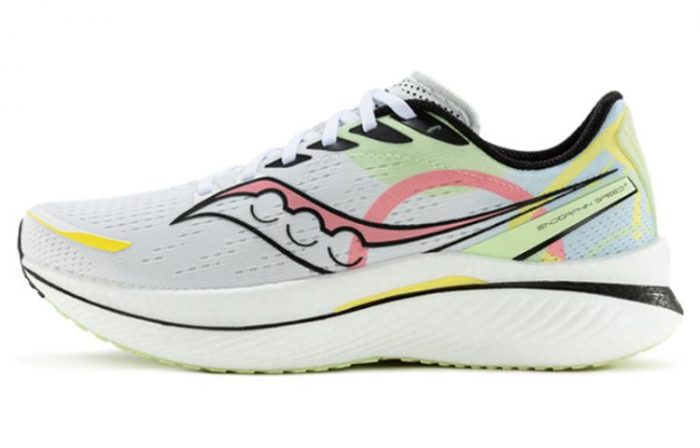Saucony Endorphin Speed 3 Дышащие Низкие Кроссовки для Бега Унисекс Белый Зеленый Красный — изображение 1