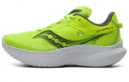 Saucony Kinvara Elite 14 Устойчивый к истиранию Низкий топ Тренировочные кроссовки для спринта Беговые кроссовки Унисекс Желтый Черный