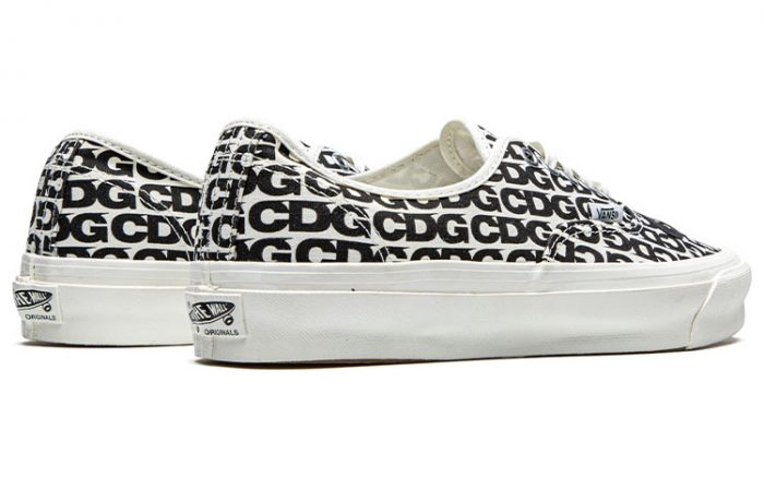 CDG Collaboration x VANS Authentic OG L Low Top Скейтборд Кроссовки Унисекс Белый Черный — изображение 4