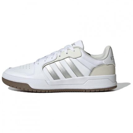 Adidas Низкий Топ Casual Унисекс Белый Серебряный