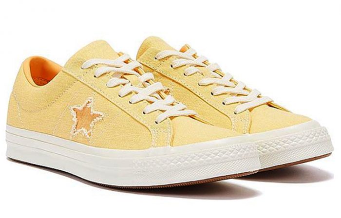 Конверс ONE STAR Легкий Низкий Топ Скейтборд Кроссовки Unisex Light Желтый — изображение 3