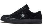Конверс ONE STAR Замша Бык Slip-Resistant Lightweight And Breathable Низкие Кроссовки для Скейтбординга Унисекс Черные