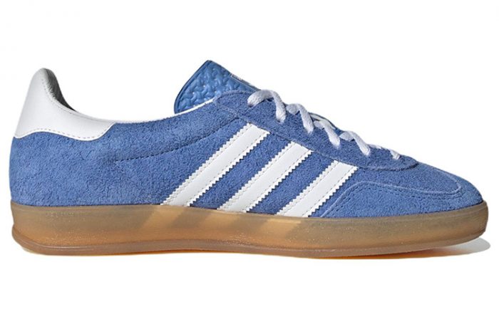 Adidas Originals GAZELLE INDOOR Low Топ Скейтборд Кроссовки Унисекс Синий Белый Коричневый — изображение 2