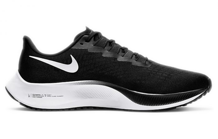 Nike Pegasus 37 Амортизаторы Нижняя юбка Резистентный Низ Топ Повседневный Тренировочные Беговые кроссовки Унисекс Черно-белая панда — изображение 2