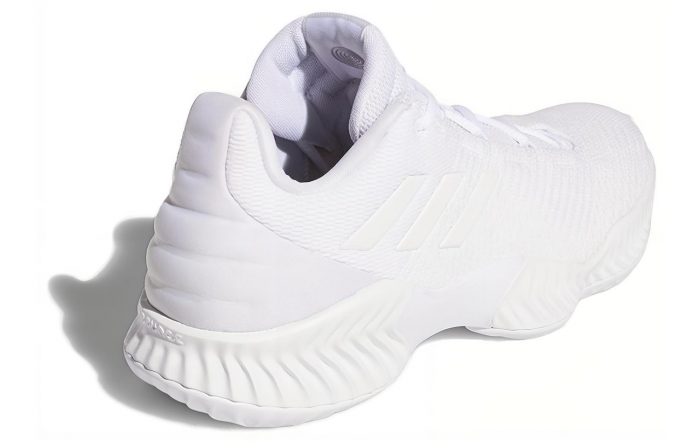 Adidas Pro Bounce 2018 Low Shock Absorbers Противоскользящий Низкий Топ Баскетбольные кроссовки Мужской Белый — изображение 4