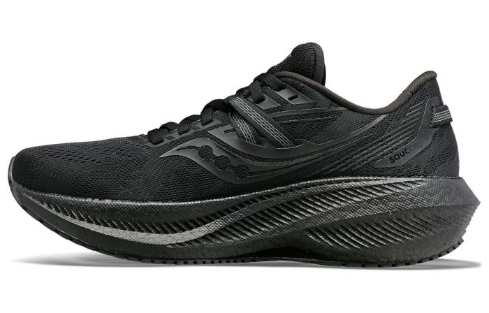 Saucony Triumph Victory 20 Low Топ Тренировки Спринт Беговые кроссовки Мужской Черный — изображение 1