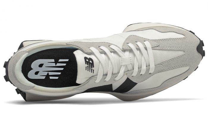 New Balance NB 327 Устойчивый к истиранию Низкий Топ Повседневная Городская Коммутерская Беговая Обувь Мужская Серый Черный Белый — изображение 3