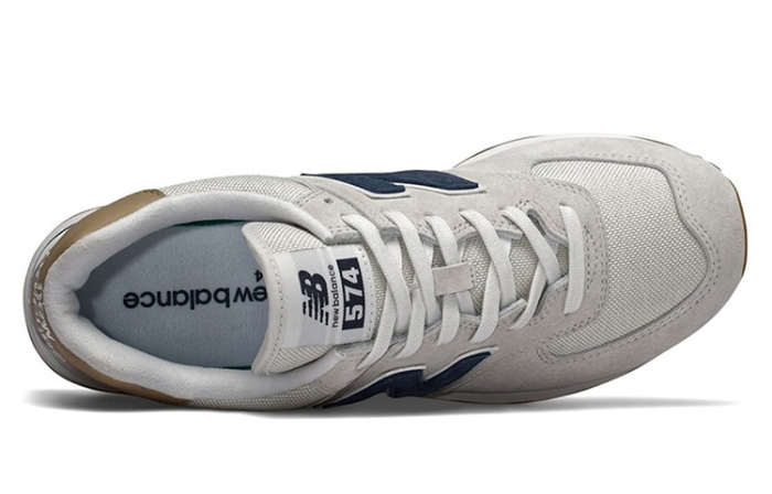 New Balance NB 574 Амортизация Поддержка Устойчивость к истиранию Низкий Топ Беговые кроссовки Унисекс Серый — изображение 4