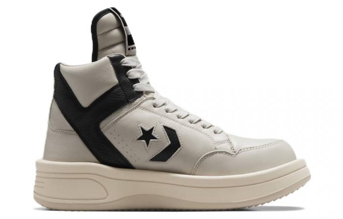 Rick Owens DRKSHDW x Конверс Оружие Аbrasion Resistant MID Топ Скейтборд Кроссовки Унисекс Черный Белый — изображение 2