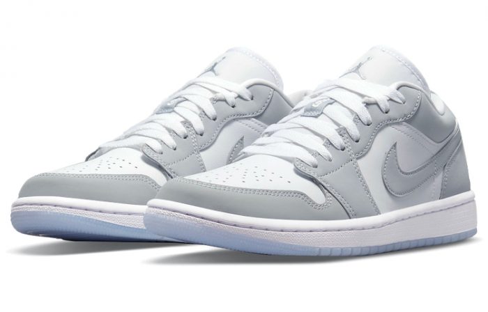 Jordan Air Jordan 1 Low 'Волк GREY' Нижняя юбка Резистентный Низкий Топ Винтажные баскетбольные кроссовки Женские Серый Белый — изображение 3