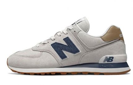 New Balance NB 574 Амортизация Поддержка Устойчивость к истиранию Низкий Топ Беговые кроссовки Унисекс Серый