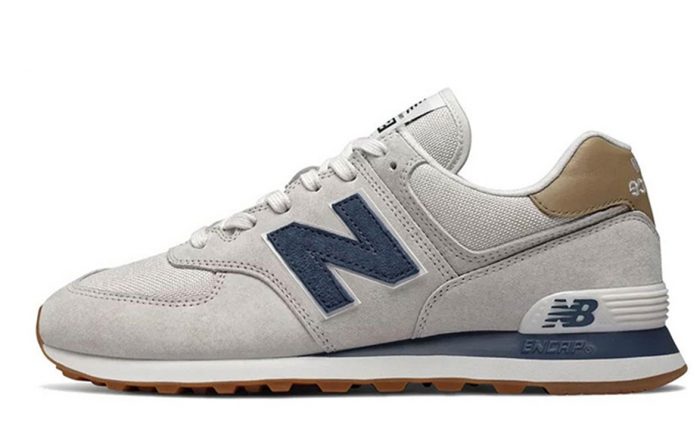 New Balance NB 574 Амортизация Поддержка Устойчивость к истиранию Низкий Топ Беговые кроссовки Унисекс Серый — изображение 1
