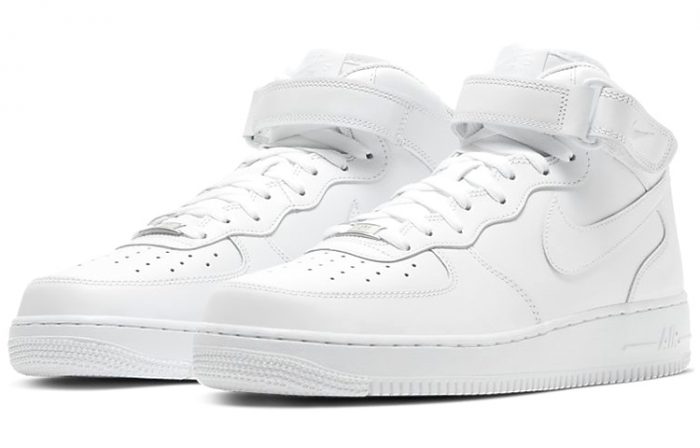 Nike Air FORCE 1 07 MID Топ Скейтборд Кроссовки Мужские Белые — изображение 3