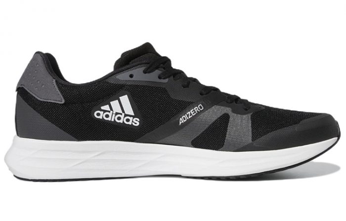 Adidas Adizero RC 4 Устойчивые к истиранию амортизаторы Низкий топ Повседневные Тренировочные Беговые кроссовки Мужские Черный Серый Белый — изображение 2