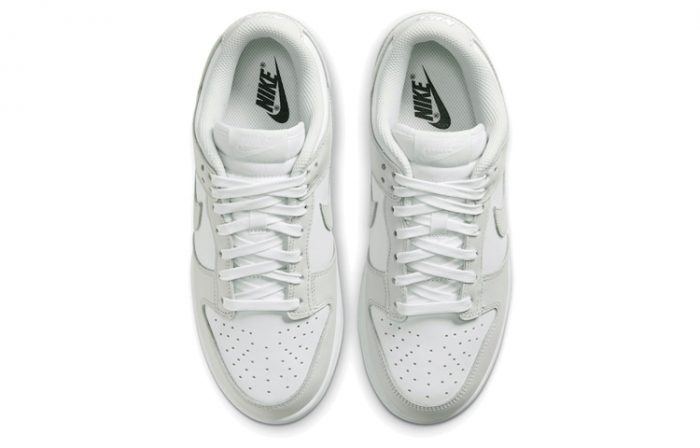 Nike Dunk Low Топ Кроссовки для скейтбординга Женские Белые Серые — изображение 4